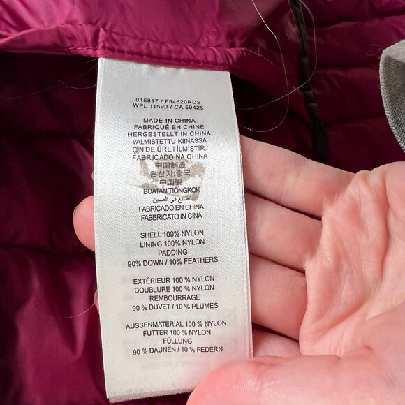 Tumi Pax Down Feather Charlotte Jacket Lightweight Puffer Winter Coat Pillow - M - Picture 7 of 13